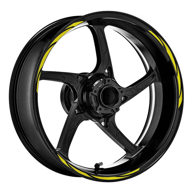 17 inch Rim Wheel Stickers STRIPE01 Black Stripes Rim Skin Decal Stripes | For Honda CB650R CBF1000 StickerBao