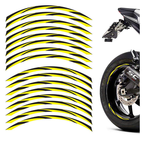 17 inch Rim Wheel Stickers STRIPE01 Black Stripes Rim Skin Decal Stripes | For Honda CB650R CBF1000 StickerBao