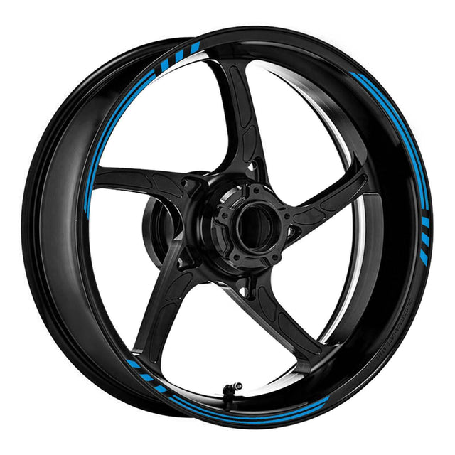 17 inch Rim Wheel Stickers STRIPE02 Black Line Stripes Rim Skin Decal Stripes | For Suzuki Bandti 600 1200 StickerBao