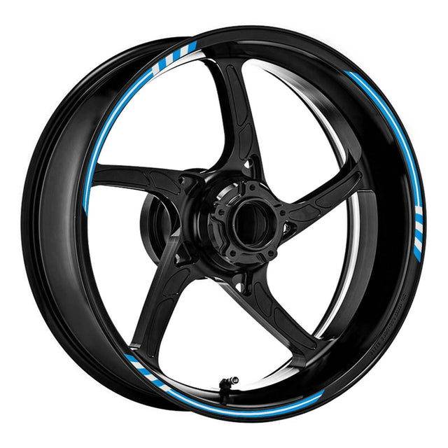 17 inch Rim Wheel Stickers STRIPE02 White Line Stripes Rim Skin Decal Stripes | For Suzuki SFV650 Gladius StickerBao