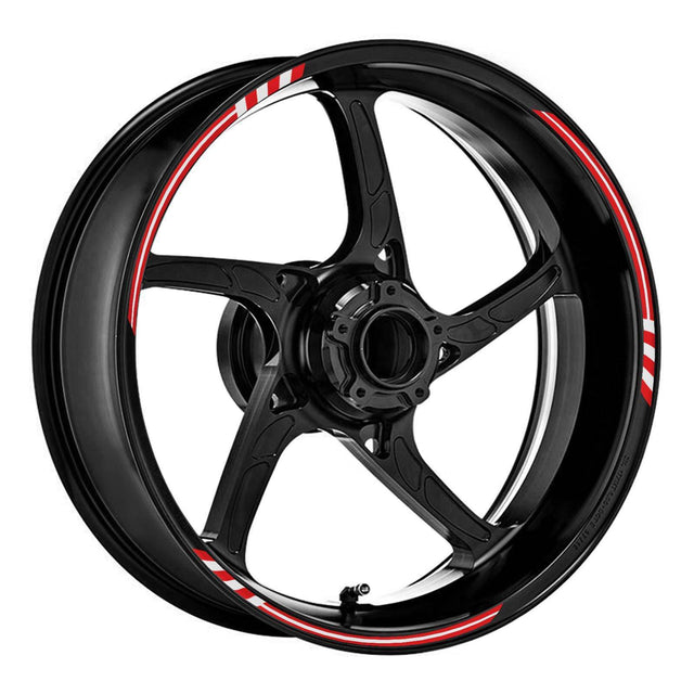 17 inch Rim Wheel Stickers STRIPE02 White Line Stripes Rim Skin Decal Stripes | For Suzuki SFV650 Gladius StickerBao