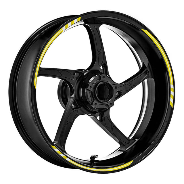 17 inch Rim Wheel Stickers STRIPE02 White Line Stripes Rim Skin Decal Stripes | For Suzuki SFV650 Gladius StickerBao