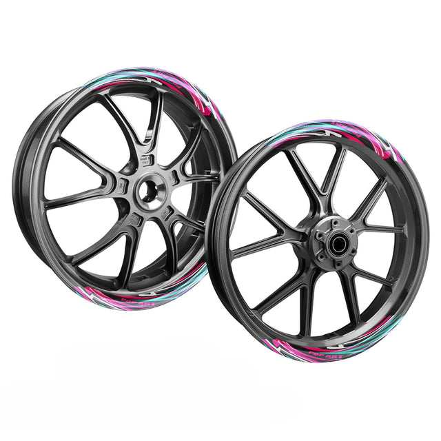 StickerBao FLASH01 Advanced 2-Piece Rim Sticker Universal Motorcycle 17 inch Inner Edge Wheel Decal For Honda
