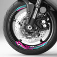 StickerBao Motorcycle Universal 17 inch Inner Edge Wheel Decal FLASH01 Advanced 2-Piece Rim Sticker For Aprilia