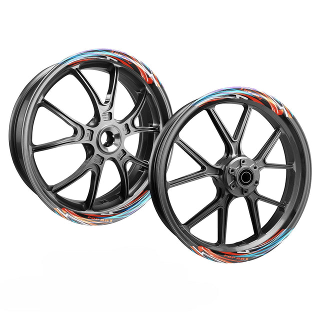 StickerBao FLASH01 Advanced 2-Piece Rim Sticker Universal Motorcycle 17 inch Inner Edge Wheel Decal For Triumph