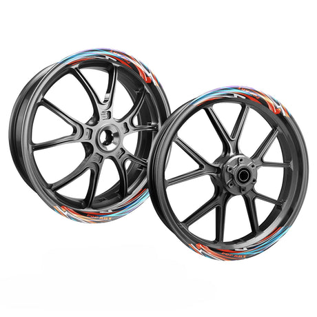 StickerBao Universal 17 inch Motorcycle FLASH01 Advanced 2-Piece Rim Sticker Inner Edge Wheel Decal For For Kawasaki