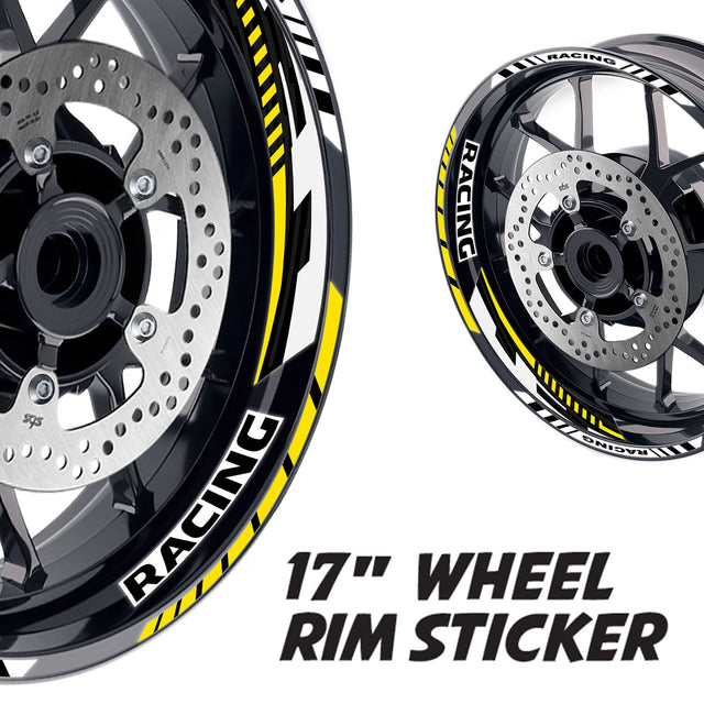 StickerBao Yellow 17 inch GP09 Platinum Inner Edge Rim Sticker Universal Motorcycle Rim Wheel Decal Racing For Aprilia