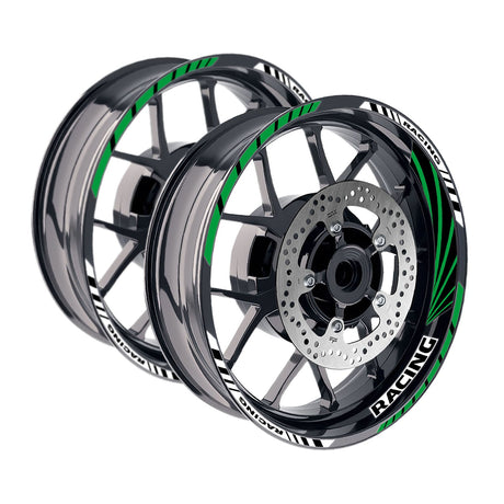 StickerBao Dark Green 17 inch GP10 Platinum Inner Edge Rim Sticker Universal Motorcycle Rim Wheel Decal Racing For Kawasaki