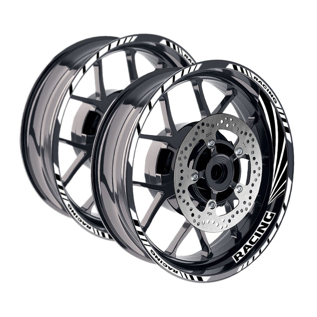 StickerBao White 17 inch GP10 Platinum Inner Edge Rim Sticker Universal Motorcycle Rim Wheel Decal Racing For Ducati