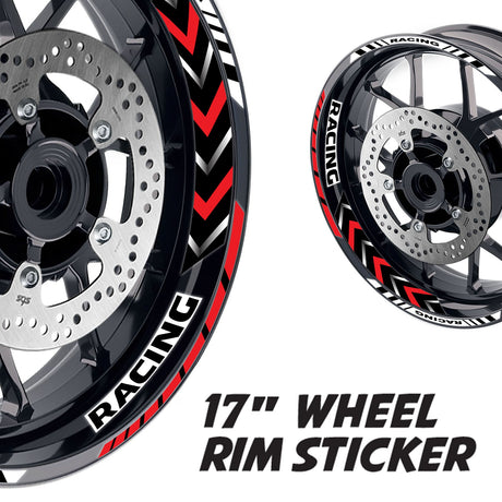 StickerBao Red 17 inch GP11 Platinum Inner Edge Rim Sticker Universal Motorcycle Rim Wheel Decal Racing For Ducati