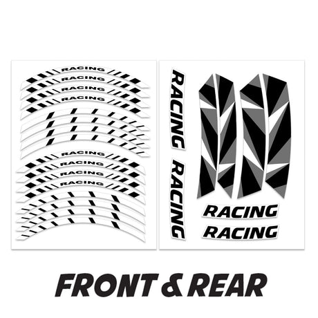 StickerBao White 17 inch GP12 Platinum Inner Edge Rim Sticker Universal Motorcycle Rim Wheel Decal Racing For Ducati