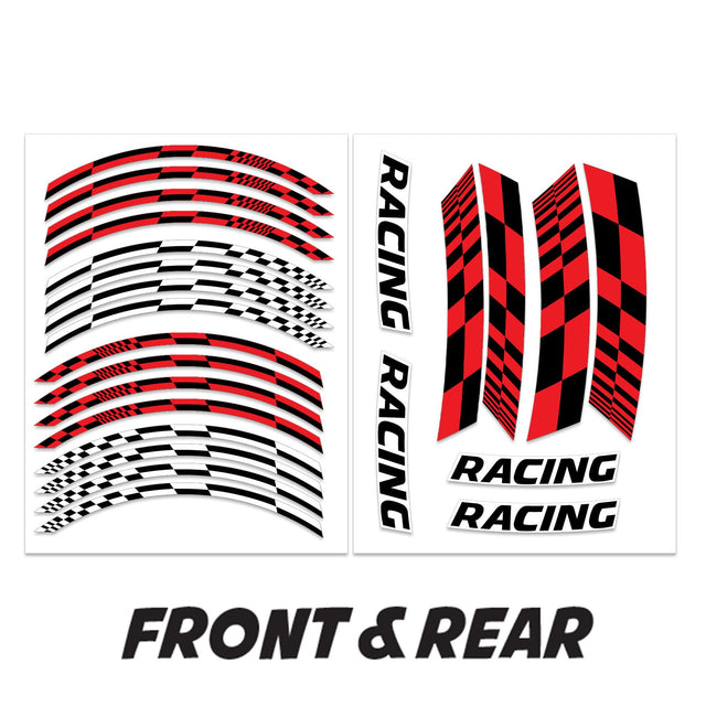 StickerBao Red 17 inch GP14 Platinum Inner Edge Rim Sticker Universal Motorcycle Rim Wheel Decal Racing For Ducati
