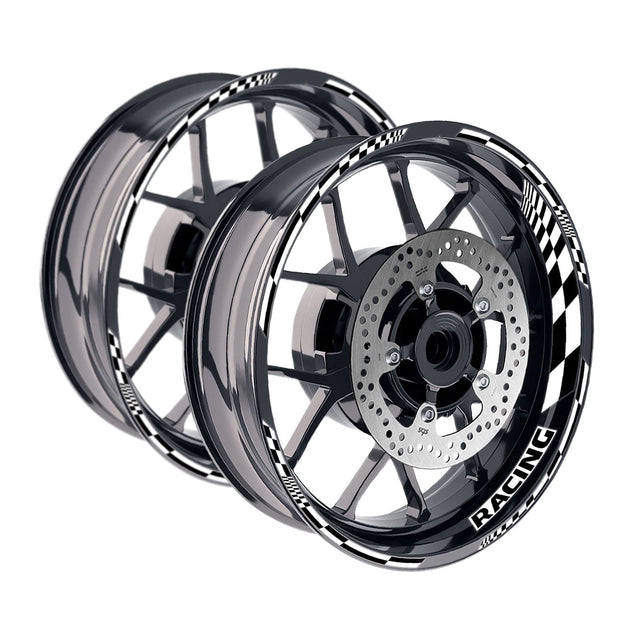 StickerBao White 17 inch GP14 Platinum Inner Edge Rim Sticker Universal Motorcycle Rim Wheel Decal Racing For Ducati