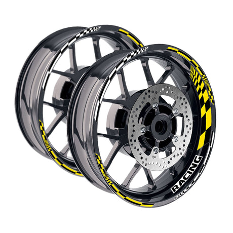 StickerBao Yellow 17 inch GP14 Platinum Inner Edge Rim Sticker Universal Motorcycle Rim Wheel Decal Racing For Honda