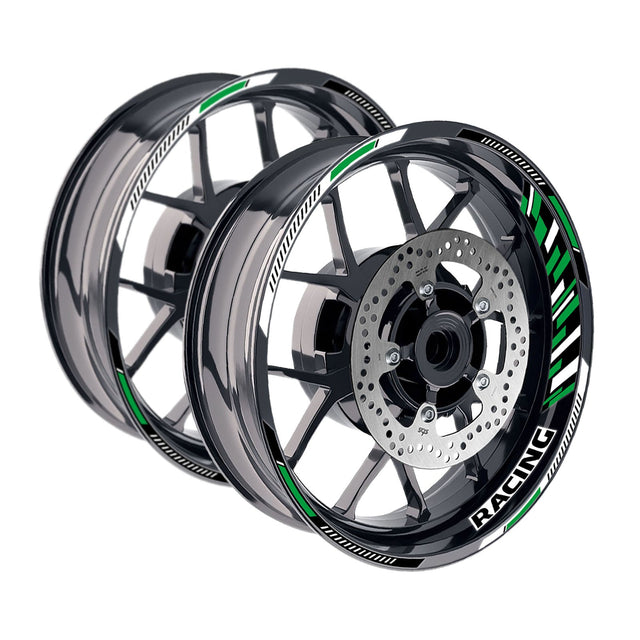 StickerBao Dark Green 17 inch GP16 Platinum Inner Edge Rim Sticker Universal Motorcycle Rim Wheel Decal Racing For Kawasaki