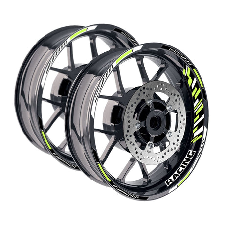 StickerBao Light Green 17 inch GP16 Platinum Inner Edge Rim Sticker Universal Motorcycle Rim Wheel Decal Racing For Kawasaki