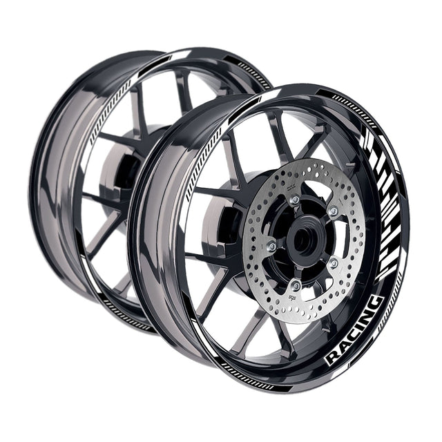 StickerBao White 17 inch GP16 Platinum Inner Edge Rim Sticker Universal Motorcycle Rim Wheel Decal Racing For Ducati