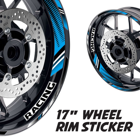 StickerBao Aqua 17 inch GP17 Platinum Inner Edge Rim Sticker Universal Motorcycle Rim Wheel Decal Racing For Yamaha