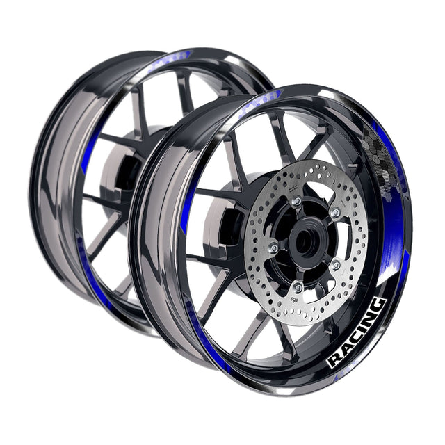 StickerBao Blue 17 inch GP18 Platinum Inner Edge Rim Sticker Universal Motorcycle Rim Wheel Decal Racing For Suzuki