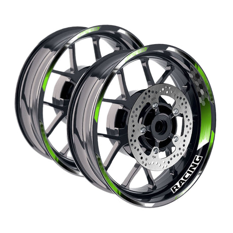 StickerBao Green 17 inch GP18 Platinum Inner Edge Rim Sticker Universal Motorcycle Rim Wheel Decal Racing For Kawasaki