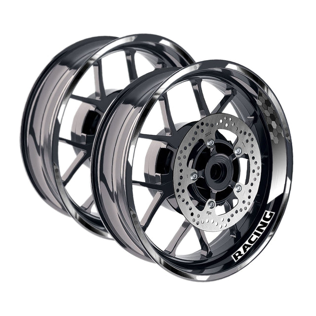 StickerBao White 17 inch GP18 Platinum Inner Edge Rim Sticker Universal Motorcycle Rim Wheel Decal Racing For Ducati