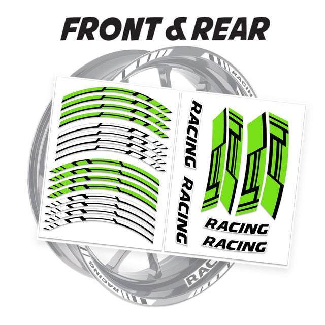 StickerBao Green 17 inch GP19 Platinum Inner Edge Rim Sticker Universal Motorcycle Rim Wheel Decal Racing For Ducati