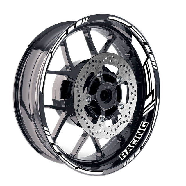 StickerBao White 17 inch GP19 Platinum Inner Edge Rim Sticker Universal Motorcycle Rim Wheel Decal Racing For Honda
