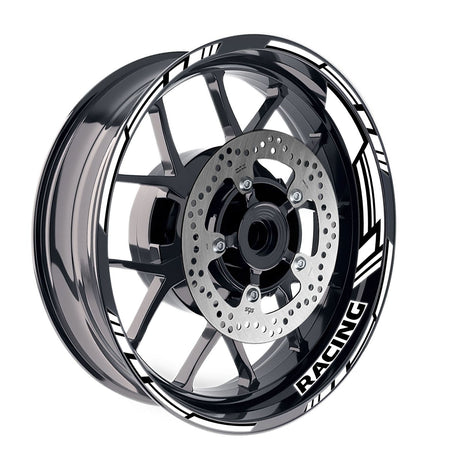 StickerBao White 17 inch GP19 Platinum Inner Edge Rim Sticker Universal Motorcycle Rim Wheel Decal Racing For Ducati