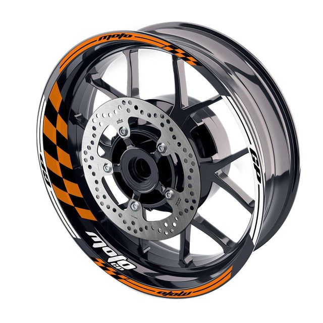 For Ducati Monster 821 797 696 Logo MOTO 17 inch Rim Wheel Stickers GP01 Racing Check.
