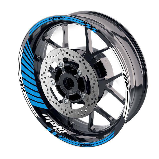 For Suzuki Hayabusa Logo MOTO 17 inch Rim Wheel Stickers GP02 Stripes.