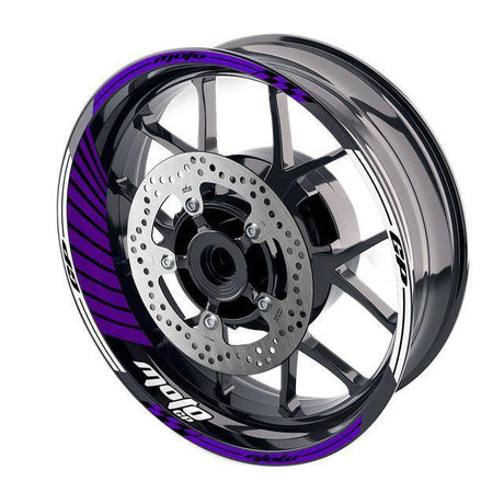 For Suzuki GSXR750 Logo MOTO 17 inch Rim Wheel Stickers GP02 Stripes.