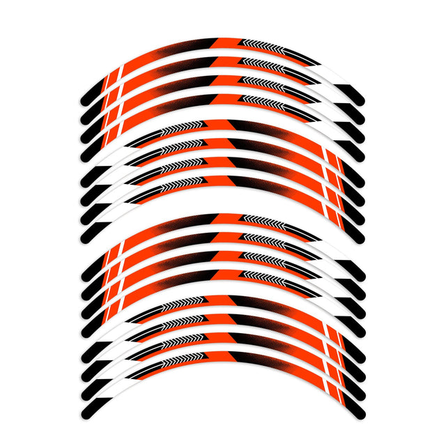 Universal 17 inch Motorcycle A01B Arrow Standard Edge Rim Sticker Wheel Stripe Decal For Kawasaki - StickerBao Wheel Sticker Store