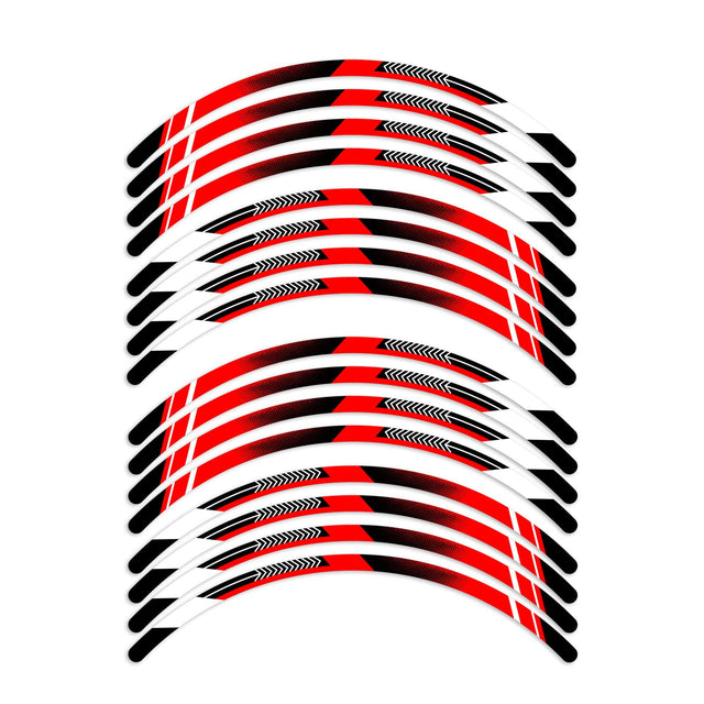 Universal 17 inch Motorcycle A01B Arrow Standard Edge Rim Sticker Wheel Stripe Decal For Ducati - StickerBao Wheel Sticker Store