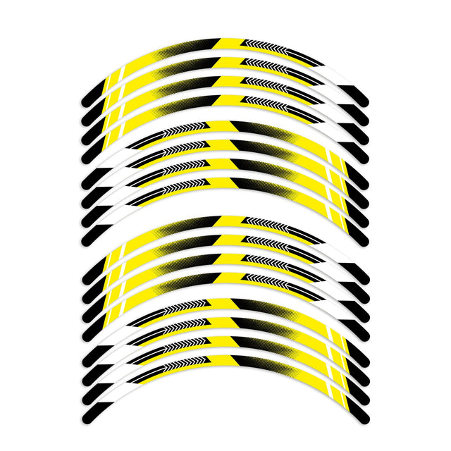 17 inch A01B Arrow Standard Edge Rim Sticker Universal Motorcycle Rim Wheel Stripe Decal For Honda - StickerBao Wheel Sticker Store