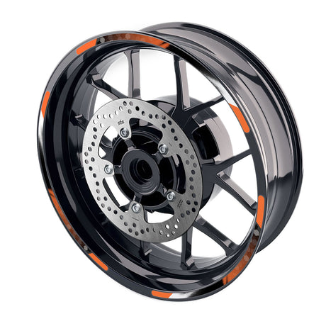 StickerBao Orange B01B Honeycomb Standard Edge Rim Sticker Universal Motorcycle 17 inch Wheel Stripe Decal For Yamaha