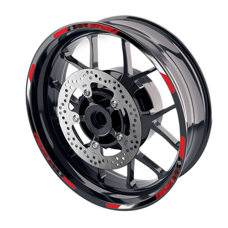 StickerBao Red B01B Honeycomb Standard Edge Rim Sticker Universal Motorcycle 17 inch Wheel Stripe Decal For Ducati