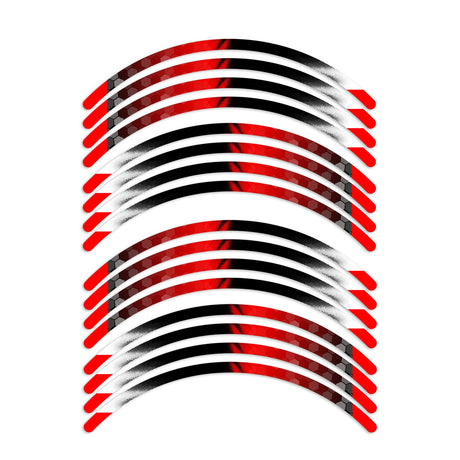 StickerBao Red B01B Honeycomb Standard Edge Rim Sticker Universal Motorcycle 17 inch Wheel Stripe Decal For Ducati