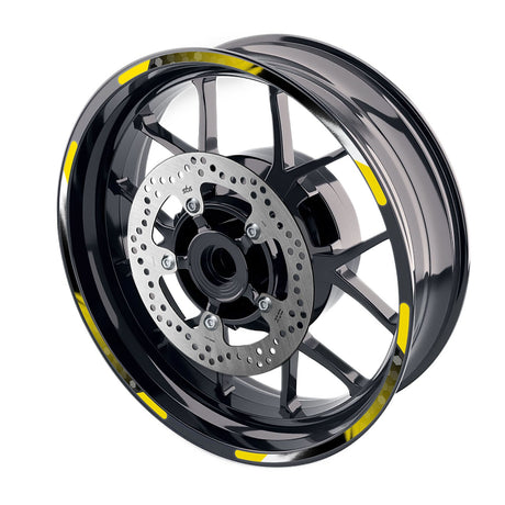 StickerBao Yellow Universal 17 inch Motorcycle B01B Honeycomb Standard Edge Rim Sticker Check Rim Wheel Decal  For Ducati