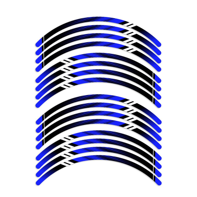 StickerBao Blue D01B DOT Standard Edge Rim Sticker Universal Motorcycle 17 inch Wheel Stripe Decal For Kawasaki