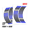 StickerBao Blue Universal 17 inch Motorcycle D01B DOT Standard Edge Rim Sticker Check Rim Wheel Decal For Ducati