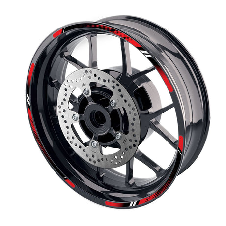 StickerBao Red D01B DOT Standard Edge Rim Sticker Universal Motorcycle 17 inch Wheel Stripe Decal For Ducati