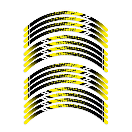 StickerBao Yellow D01B DOT Standard Edge Rim Sticker Universal Motorcycle 17 inch Wheel Stripe Decal For Suzuki