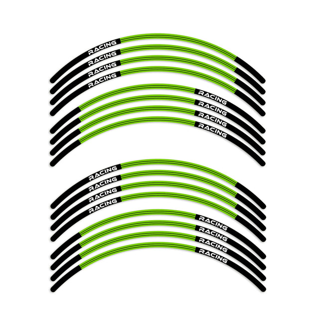 StickerBao Green 17 inch L01B Line Standard Edge Rim Sticker Universal Motorcycle Wheel Stripe Decal For Honda