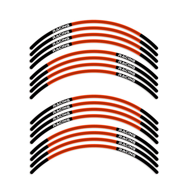 StickerBao Orange L01B Line Standard Edge Rim Sticker Universal Motorcycle 17 inch Wheel Stripe Decal For Ducati