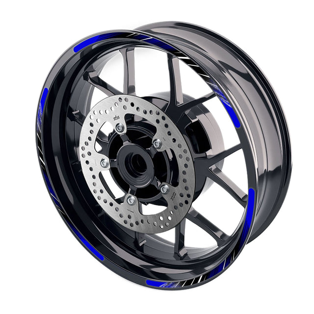 StickerBao Blue Universal 17 inch Motorcycle L02B Line Standard Edge Rim Sticker Check Rim Wheel Decal  For Ducati