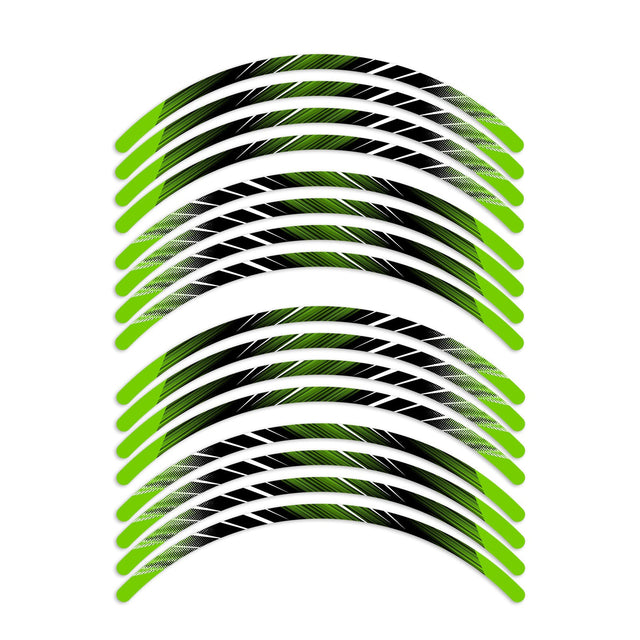 StickerBao Green L02B Line Standard Edge Rim Sticker Universal Motorcycle 17 inch Wheel Stripe Decal For Honda