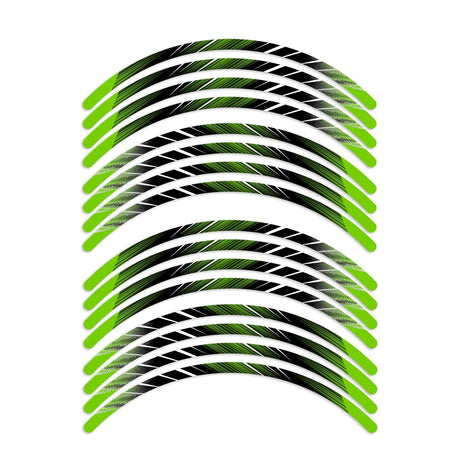 StickerBao Green Universal 17 inch Motorcycle L02B Line Standard Edge Rim Sticker Check Rim Wheel Decal For For MV Agusta
