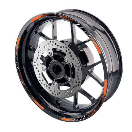 StickerBao Orange Universal 17 inch Motorcycle L02B Line Standard Edge Rim Sticker Check Rim Wheel Decal For For MV Agusta