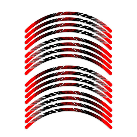 StickerBao Red Universal 17 inch Motorcycle L02B Line Standard Edge Rim Sticker Check Rim Wheel Decal  For Aprilia
