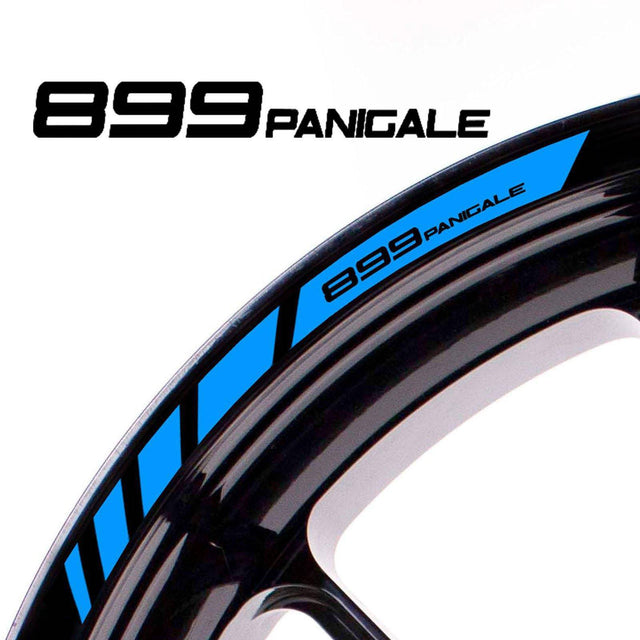 For Ducati 899 Panigale Logo 17 inch Rim Wheel Stickers MM01B Rim Edge Tapes.